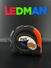 Рулетка Park с фиксатором, прорезиненный корпус, 10x25мм TM30-10025