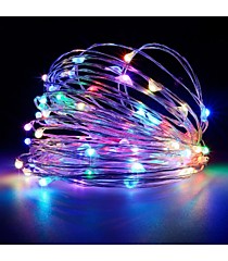 Гирлянда проволка нить 100м 220В ip53 1000 диодов цвет RGB