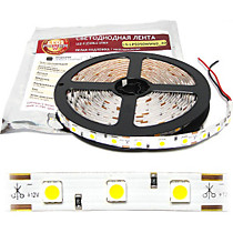 Светодиодная лента LEDS POWER белая подложка 5050 14,4Вт