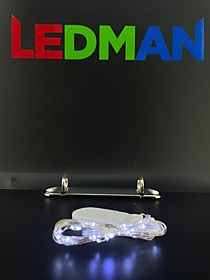 Гирлянда «Нить» 2 м роса, IP20, серебристая нить, 20 LED, свечение белое, CR2032х2
