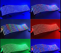 8x32мм модуль матричный для гибкого экрана DC5V WS2812B RGB ic