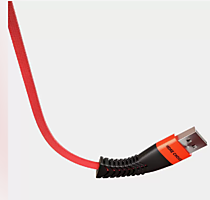Дата-кабель Smart USB 2.4A для Lightning 8-pin More choice K41Si нейлон 1м (Red Black)
