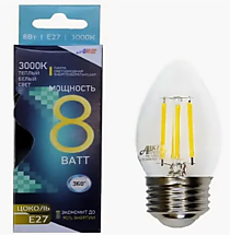 Лампа светодиодная LED-C35-Premium 8Вт 220-240В Е27 3000К 720Лм Свеча