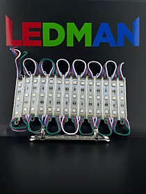 Светодиодный модуль SMD5050/3LED 90х12х4.5мм 0.72W ip65 120 RGB