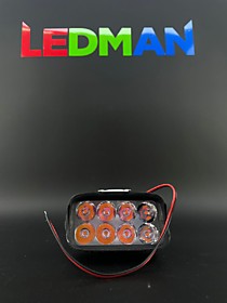 Фара cветодиодная для мототехники, 8 LED, IP67, 8 Вт, направленный свет