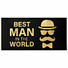 Конверт для денег "BEST MAN IN THE WORLD", Мужской стиль, 166х82 мм, фольга, ЗОЛОТАЯ СКАЗКА, 113759